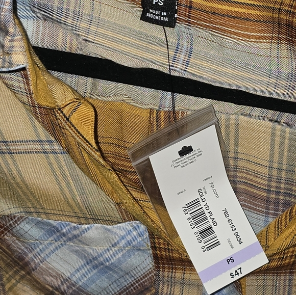 a.n.a A New Approach Plaid Button Down Shirt Petite Small NWT - Picture 3 of 4